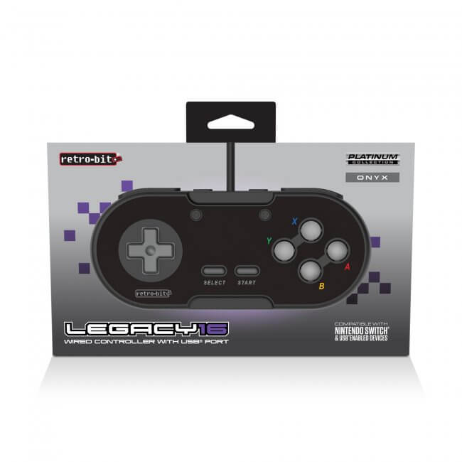 Legacy16 Wired USB Controller for Nintendo Switch / PC - Black