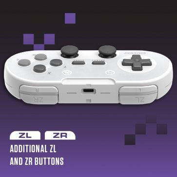 Legacy16 2.4GHz Wireless Controller for Super NES / Switch - Light Gray