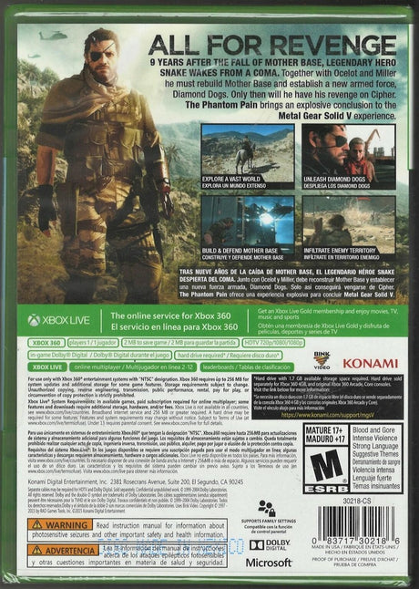 Metal Gear Solid V: The Phantom Pain - Xbox 360