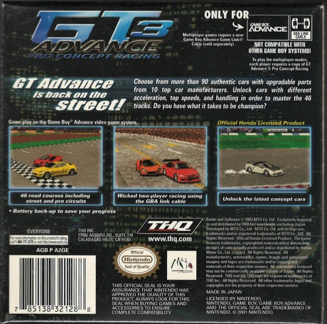 GT Advance 3: Pro Concept Racing - Game Boy Advance