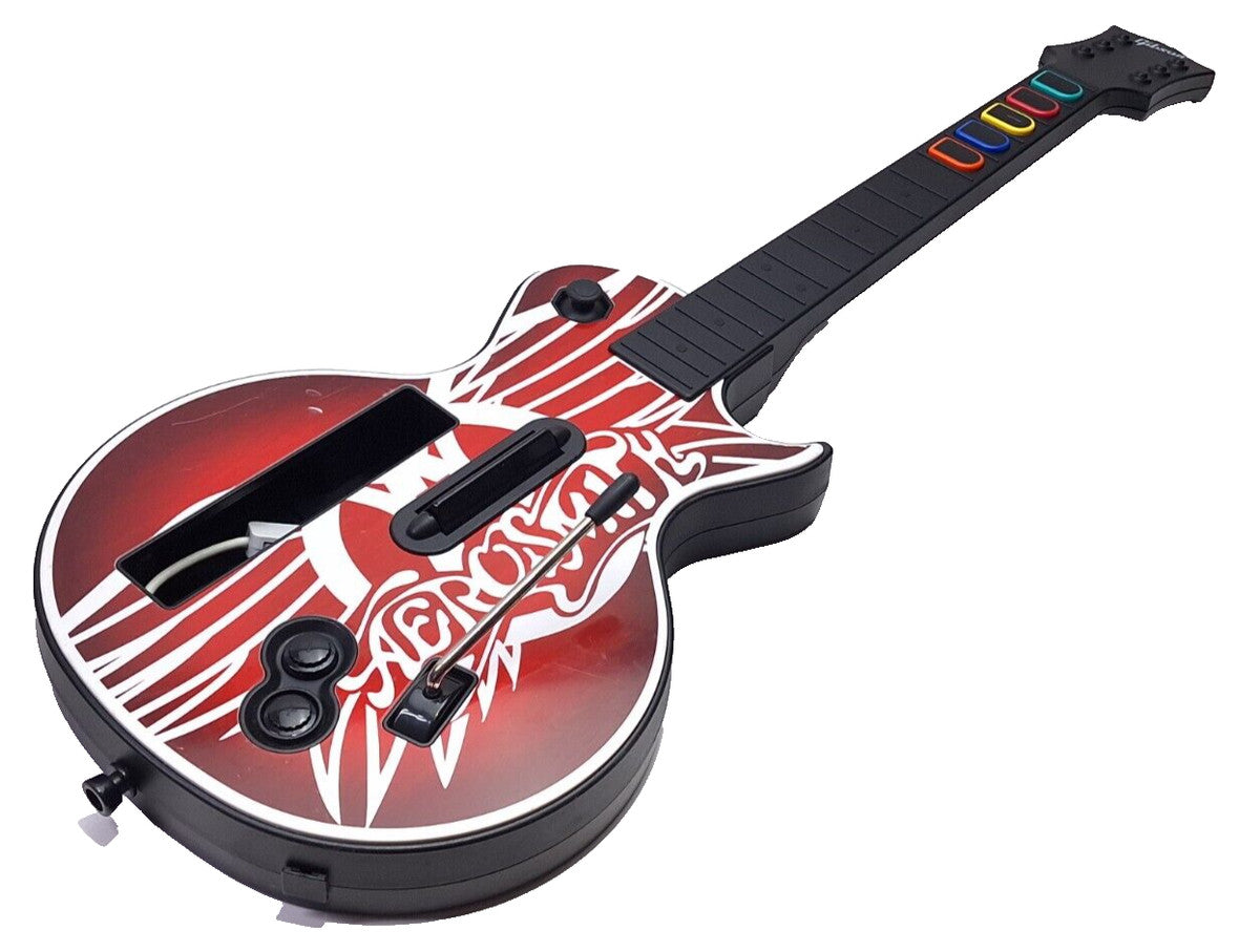 Wireless Guitar Hero Les Paul Guitar Controller for Wii - Aerosmith Red