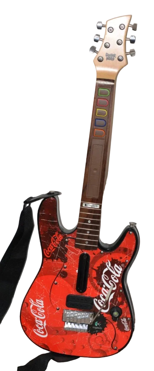 Guitar Hero Logitech Coca-Cola Wireless Guitar Controller for Xbox 360