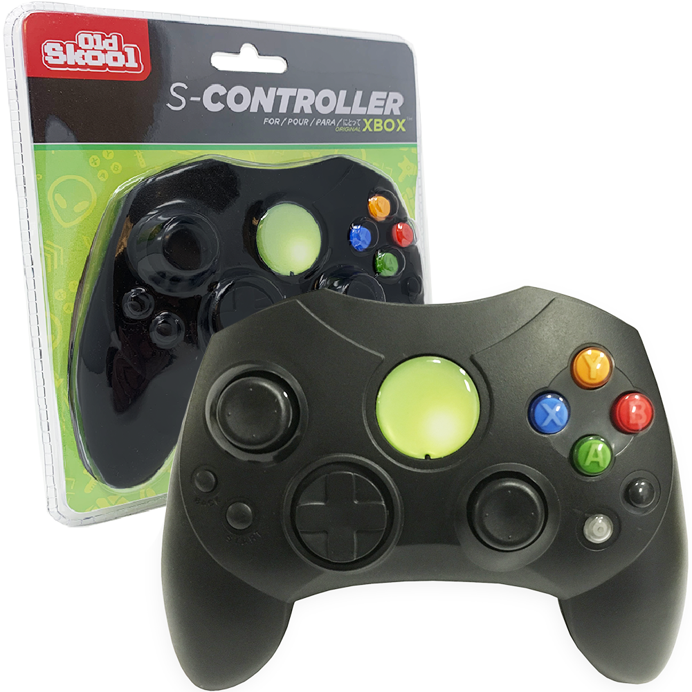 Wired S-Type Controller for Original Xbox - Black