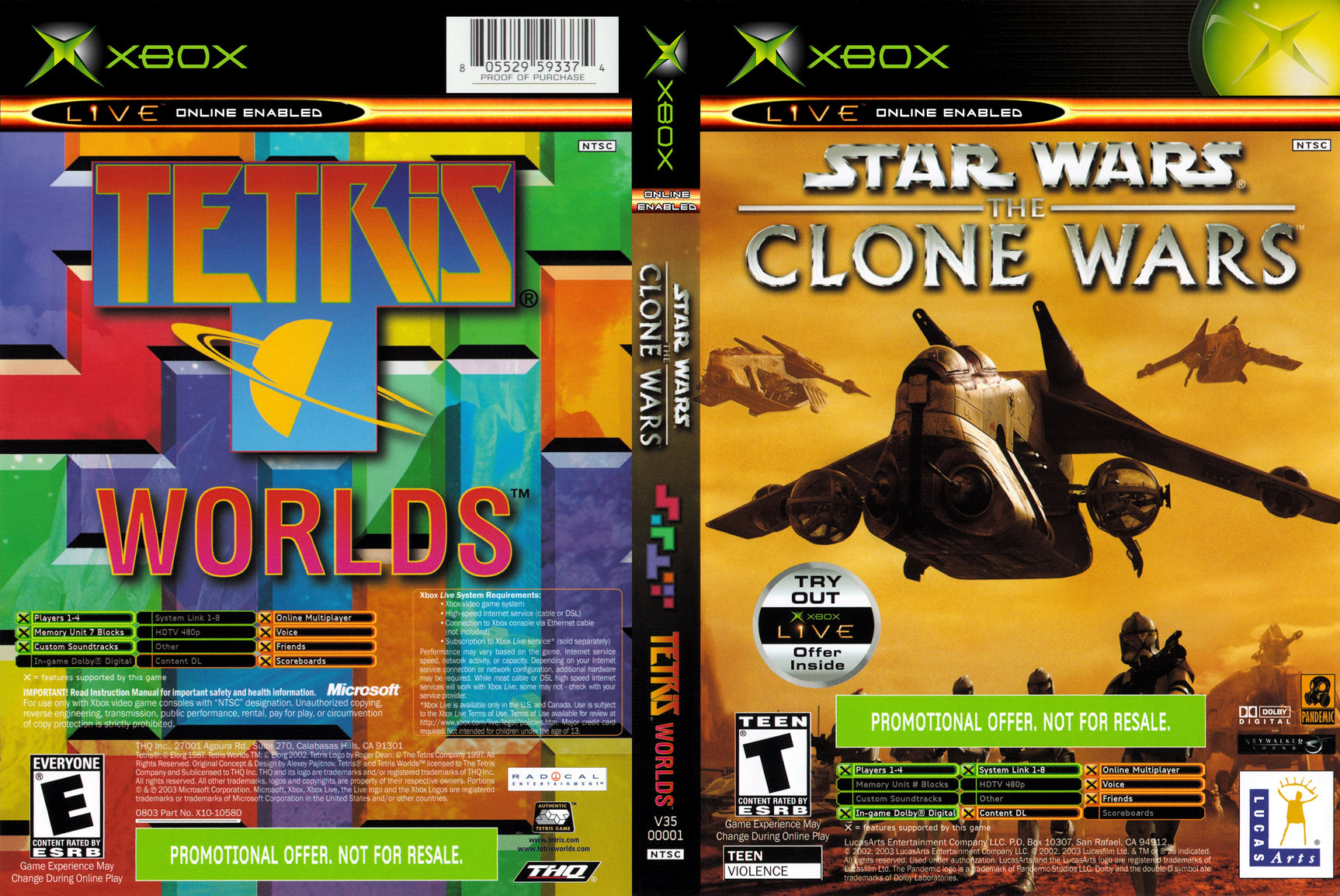 Star Wars: The Clone Wars / Tetris Worlds - Xbox