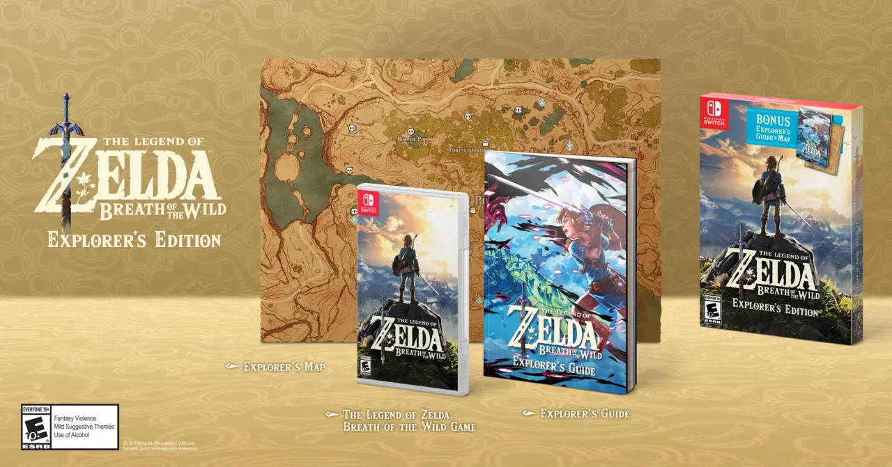 Legend of Zelda: Breath of the Wild with Bonus Explorer's Guide & Map - Nintendo Switch